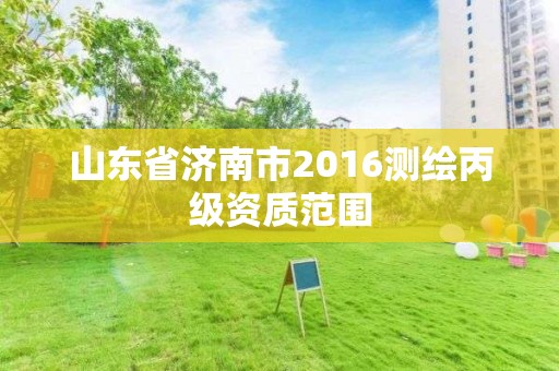 山东省济南市2016测绘丙级资质范围