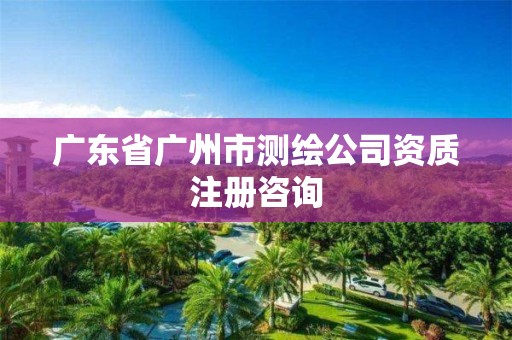 广东省广州市测绘公司资质注册咨询