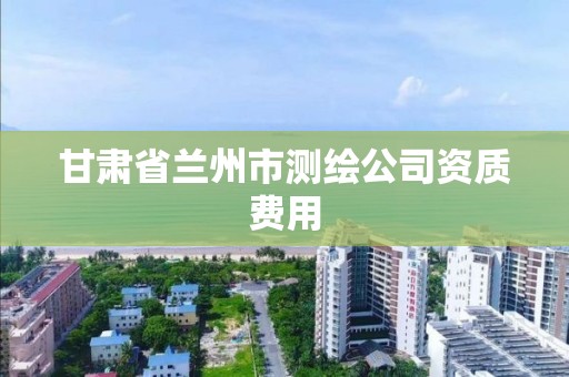 甘肃省兰州市测绘公司资质费用