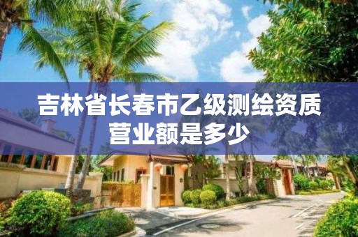 吉林省长春市乙级测绘资质营业额是多少