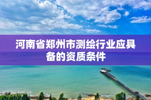 河南省郑州市测绘行业应具备的资质条件