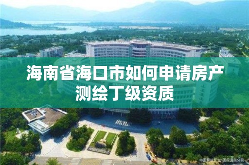 海南省海口市如何申请房产测绘丁级资质