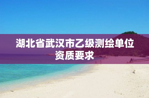 湖北省武汉市乙级测绘单位资质要求