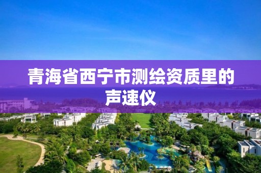 青海省西宁市测绘资质里的声速仪