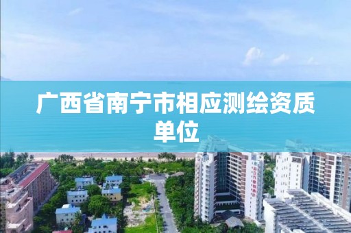 广西省南宁市相应测绘资质单位