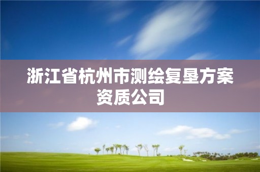 浙江省杭州市测绘复垦方案资质公司