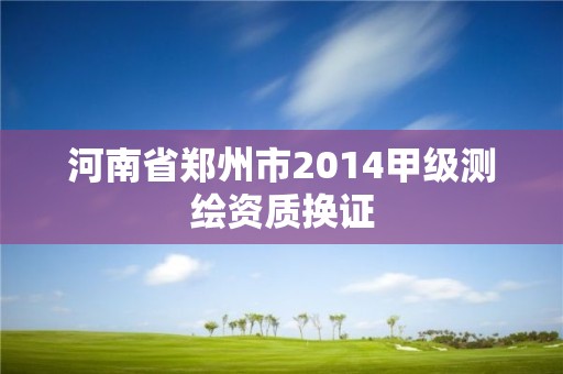 河南省郑州市2014甲级测绘资质换证