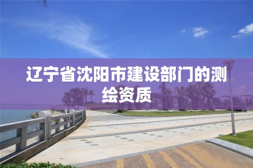 辽宁省沈阳市建设部门的测绘资质