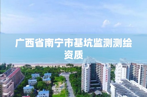 广西省南宁市基坑监测测绘资质