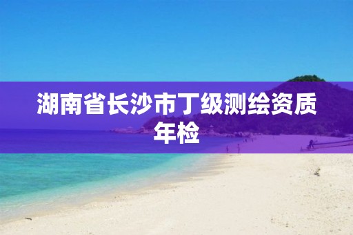 湖南省长沙市丁级测绘资质年检