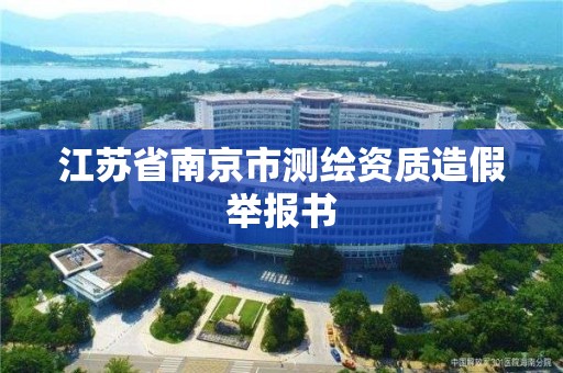 江苏省南京市测绘资质造假举报书