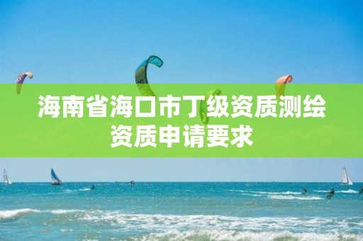 海南省海口市丁级资质测绘资质申请要求