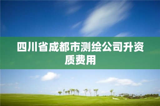 四川省成都市测绘公司升资质费用