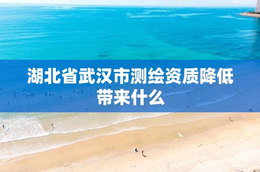 湖北省武汉市测绘资质降低带来什么