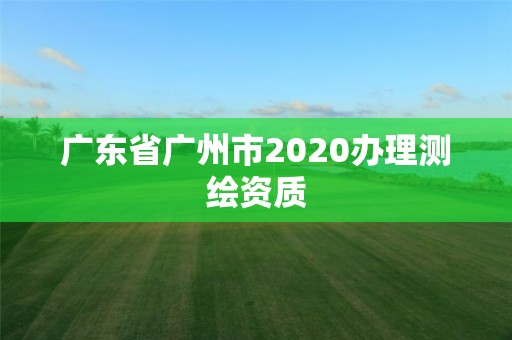 广东省广州市2020办理测绘资质