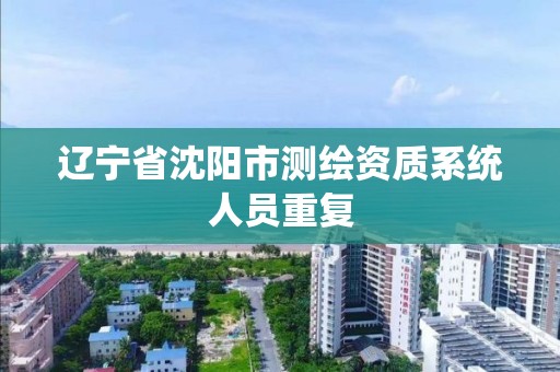 辽宁省沈阳市测绘资质系统人员重复