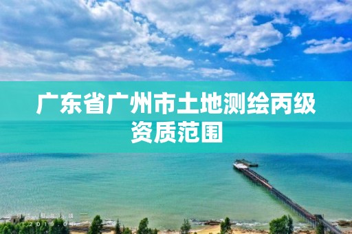 广东省广州市土地测绘丙级资质范围