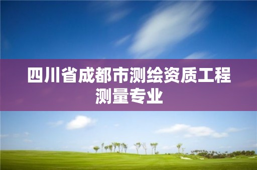 四川省成都市测绘资质工程测量专业