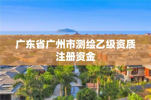 广东省广州市测绘乙级资质注册资金