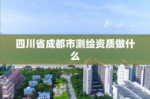 四川省成都市测绘资质做什么