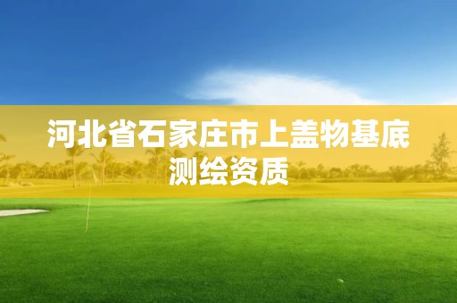 河北省石家庄市上盖物基底测绘资质