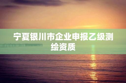 宁夏银川市企业申报乙级测绘资质