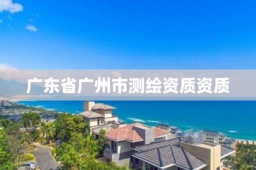 广东省广州市测绘资质资质