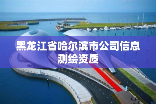 黑龙江省哈尔滨市公司信息测绘资质