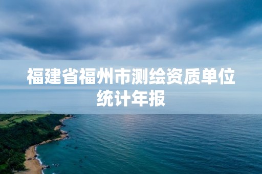 福建省福州市测绘资质单位统计年报