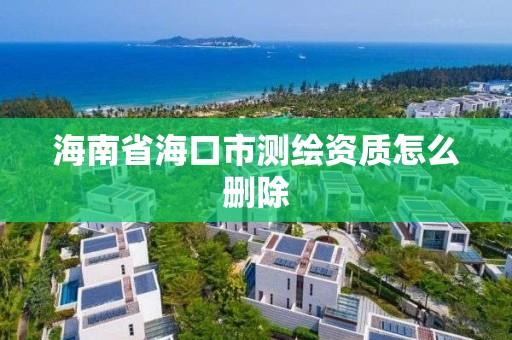 海南省海口市测绘资质怎么删除