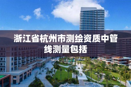 浙江省杭州市测绘资质中管线测量包括