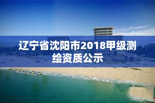 辽宁省沈阳市2018甲级测绘资质公示