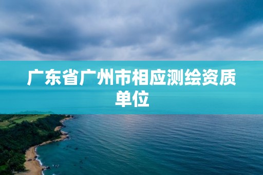 广东省广州市相应测绘资质单位