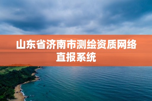 山东省济南市测绘资质网络直报系统