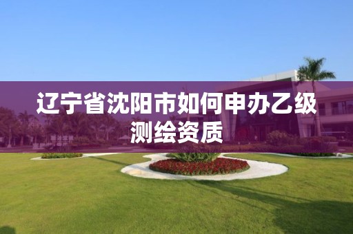 辽宁省沈阳市如何申办乙级测绘资质 辽宁省沈阳市如何申办乙级测绘资质