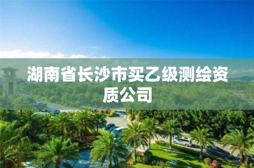 湖南省长沙市买乙级测绘资质公司