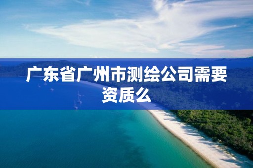 广东省广州市测绘公司需要资质么