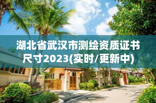 湖北省武汉市测绘资质证书尺寸2023(实时/更新中)