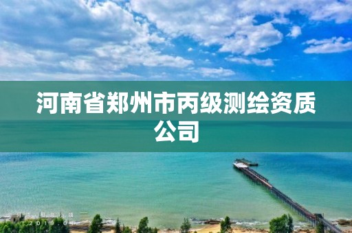 河南省郑州市丙级测绘资质公司