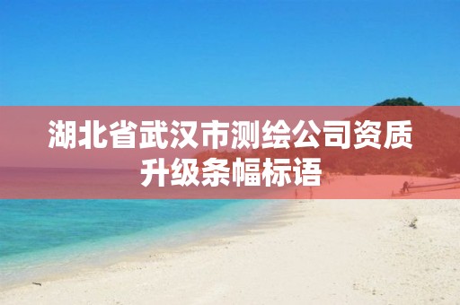 湖北省武汉市测绘公司资质升级条幅标语