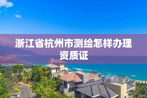 浙江省杭州市测绘怎样办理资质证