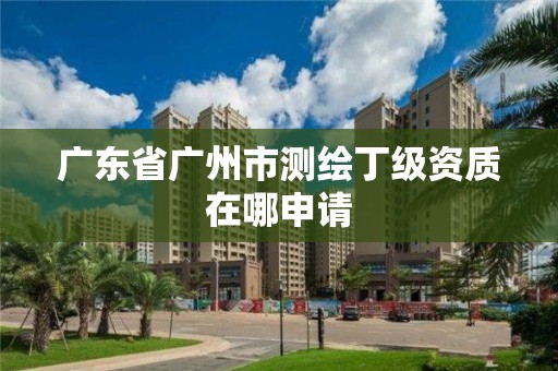 广东省广州市测绘丁级资质在哪申请