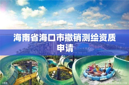 海南省海口市撤销测绘资质申请