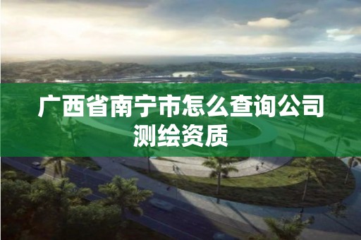 广西省南宁市怎么查询公司测绘资质