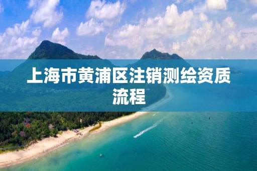 上海市黄浦区注销测绘资质流程