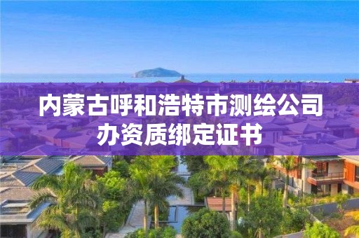 内蒙古呼和浩特市测绘公司办资质绑定证书