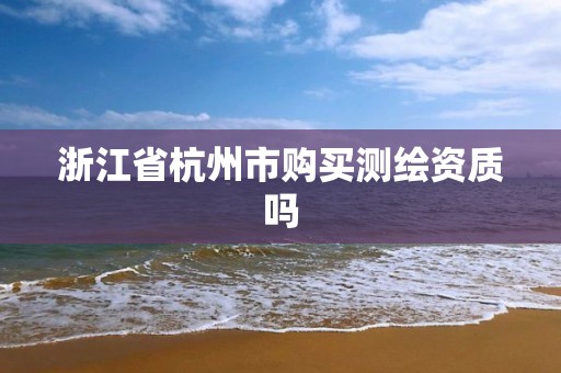 浙江省杭州市购买测绘资质吗