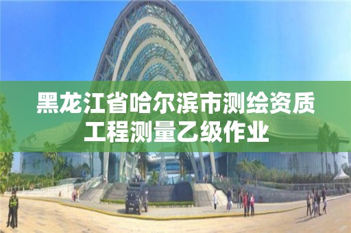 黑龙江省哈尔滨市测绘资质工程测量乙级作业