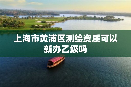 上海市黄浦区测绘资质可以新办乙级吗