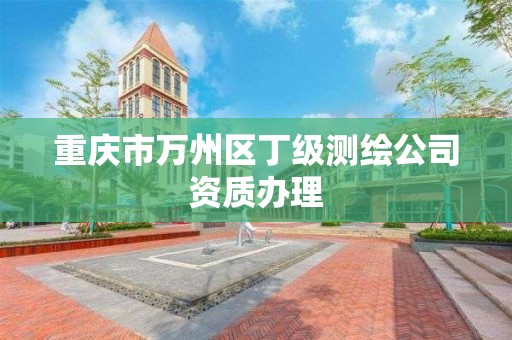 重庆市万州区丁级测绘公司资质办理